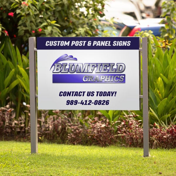 Post & Panel sign example